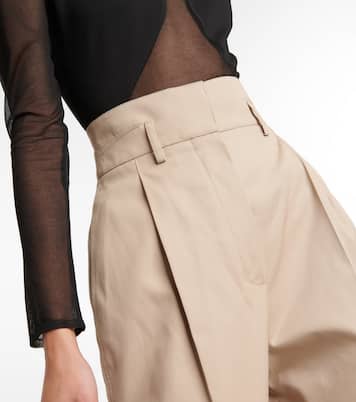 High-Rise Hose aus einem Baumwollgemisch | Alaïa