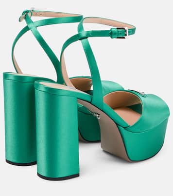 Satin platform sandals | Prada