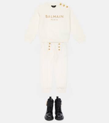 Embellished cotton sweatpants | Balmain Kids