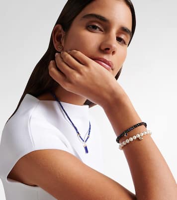 Armband aus Süßwasserperlen mit 14kt Gelbgold (585/1000) und Diamant | Sydney Evan