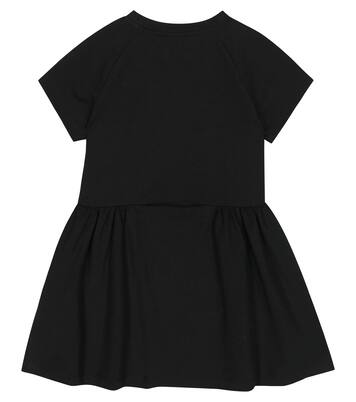 Logo cotton-blend jersey dress | Moschino Kids