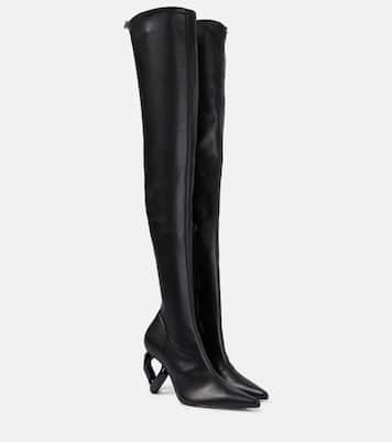 Overknee-Stiefel Chain aus Leder | JW Anderson