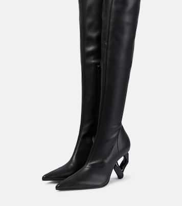 Overknee-Stiefel Chain aus Leder | JW Anderson
