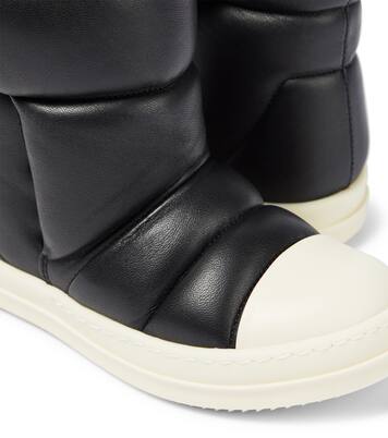Puffer leather boots | Rick Owens Kids
