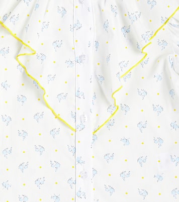 Ruched floral cotton shirt | Paade Mode