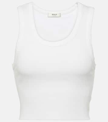 Cropped-Top aus Rippstrick | Agolde
