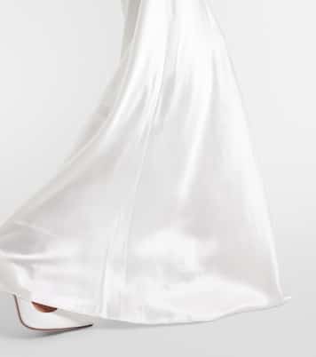 Bridal Robe aus Seide mit Spitze | Rodarte