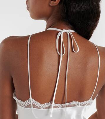 Bridal Robe aus Seide mit Spitze | Rodarte