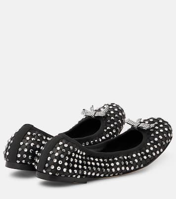 Ballerines en cuir à cristaux | Rene Caovilla