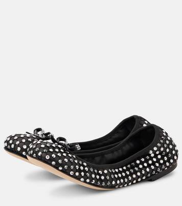 Ballerines en cuir à cristaux | Rene Caovilla