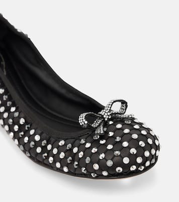 Ballerines en cuir à cristaux | Rene Caovilla