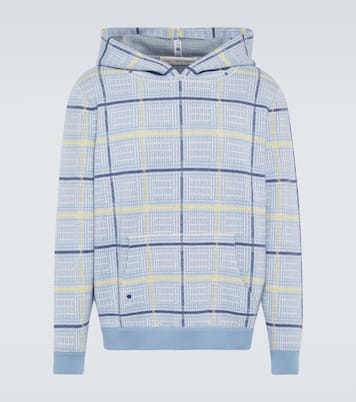 Rain tartan cashmere hoodie | God's True Cashmere