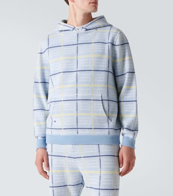 Rain tartan cashmere hoodie | God's True Cashmere