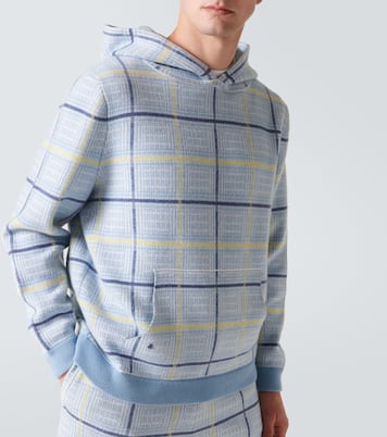 Rain tartan cashmere hoodie | God's True Cashmere