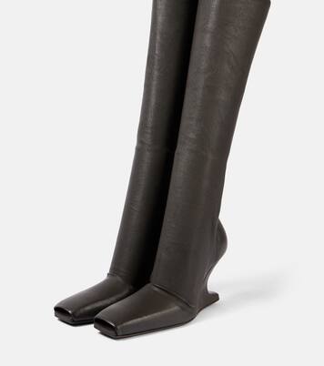 Overknee-Stiefel Cantilever aus Leder | Rick Owens