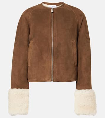 Shearling-trimmed suede jacket | Alaïa