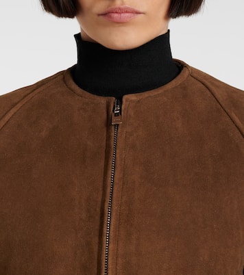 Shearling-trimmed suede jacket | Alaïa