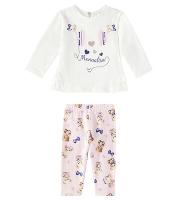 Baby Set aus Longsleeve und Leggings | Monnalisa