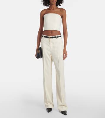 Low-Rise-Hose aus Wolle | Wardrobe.NYC