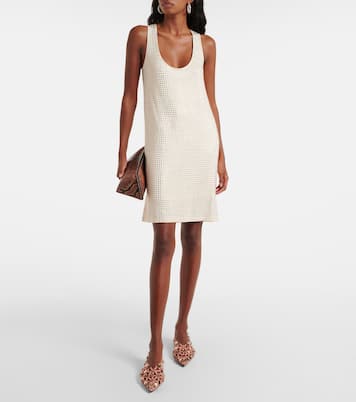 Grid缀饰绒面革露跟平底鞋 | The Attico