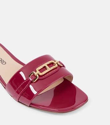 Pantoletten Whitney Stadium T aus Lackleder | Tom Ford