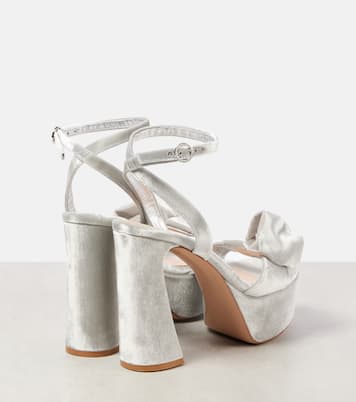 Plateausandalen 70 aus Samt | Gianvito Rossi
