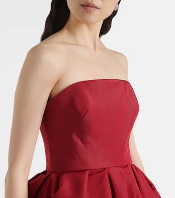 Abito lungo in seta con cintura | Carolina Herrera