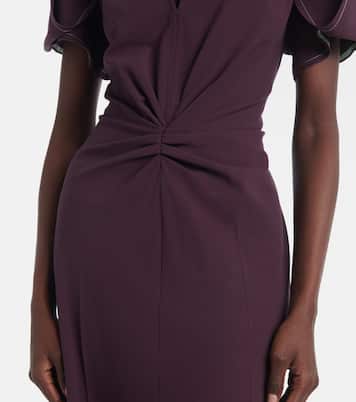 Gathered wool-blend midi dress | Victoria Beckham