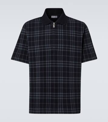Burberry Check cotton-blend polo shirt | Burberry