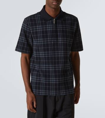 Burberry Check cotton-blend polo shirt | Burberry