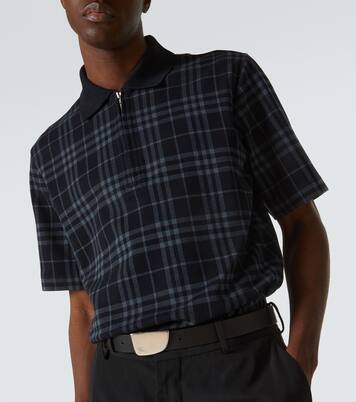 Burberry Check cotton-blend polo shirt | Burberry