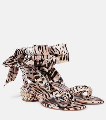 Pyra Du Desert 30 crêpe satin sandals | Christian Louboutin