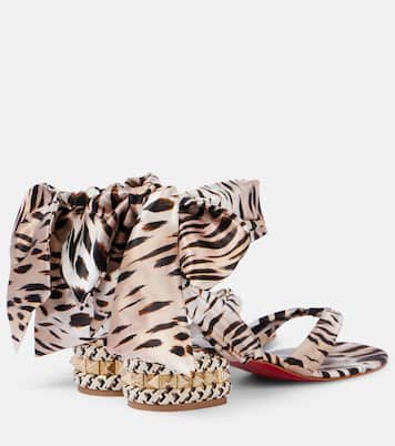 Pyra Du Desert 30 crêpe satin sandals | Christian Louboutin