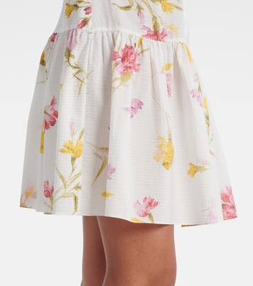 فستان قصير من القطن بطبعات الورود | Erdem