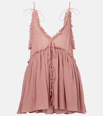 Ruffled cotton gauze minidress | The Attico