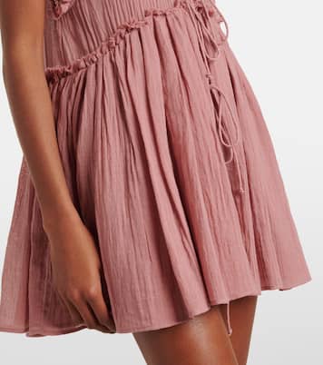 Ruffled cotton gauze minidress | The Attico