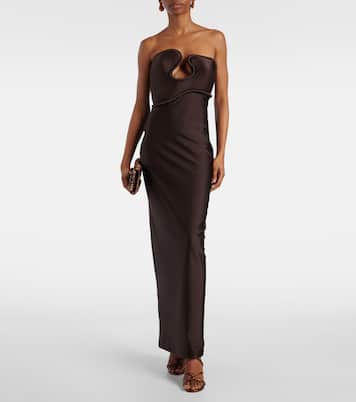 Waves strapless maxi dress | Adriana Degreas