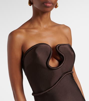 Waves strapless maxi dress | Adriana Degreas