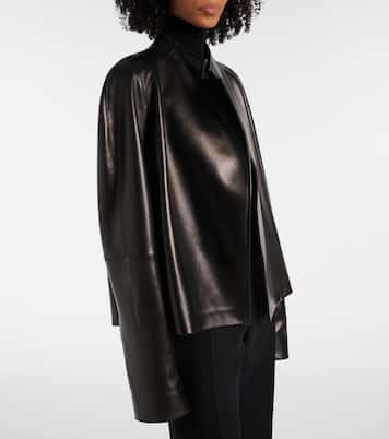 Giacca Edith in pelle con cintura | Khaite