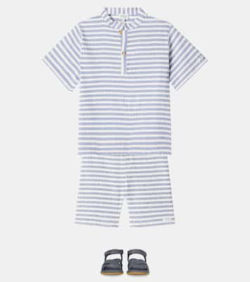 Striped cotton-blend shorts | Donsje