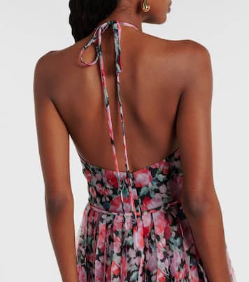 Abito lungo con scollo all’americana  | Carolina Herrera