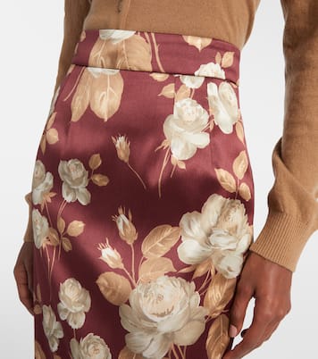 High-Rise-Midirock aus Satin | Dolce&Gabbana