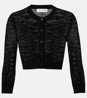 Cropped-Cardigan aus Pointelle-Strick | Victoria Beckham
