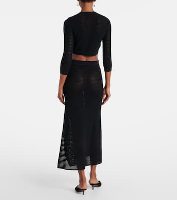 Cropped-Cardigan aus Pointelle-Strick | Victoria Beckham