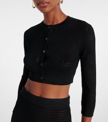 Cropped-Cardigan aus Pointelle-Strick | Victoria Beckham