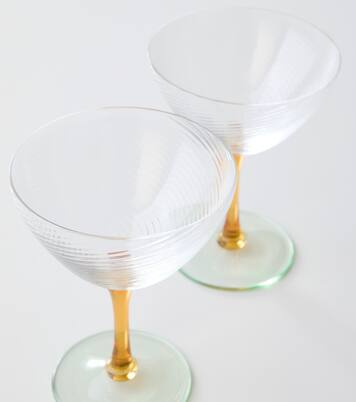 Set of 2 glass cocktail glasses | NasonMoretti