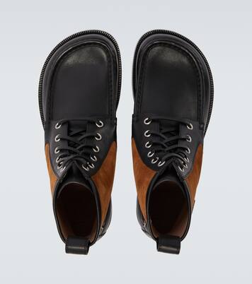 Campo suede and leather lace-up boots | Loewe