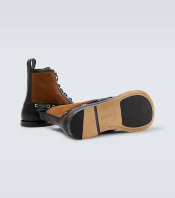 Campo suede and leather lace-up boots | Loewe