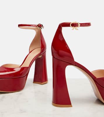 Pumps Hilary 100 in vernice con plateau | Gianvito Rossi