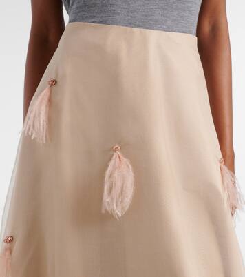 Midirock Sheer Volumes aus Seidenorganza | Dorothee Schumacher